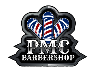 PMC barbershop  logo design by Kruger