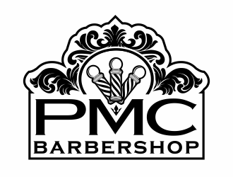 PMC barbershop  logo design by agus