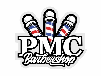 PMC barbershop  logo design by Ibrahim