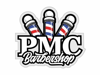 PMC barbershop  logo design by Ibrahim
