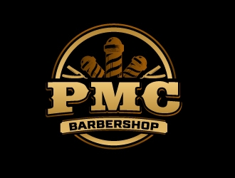 PMC barbershop  logo design by jaize