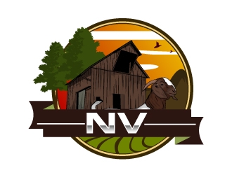 NV  logo design by AamirKhan