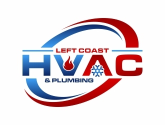 LEFT COAST HVAC & PLUMBING logo design by Ibrahim