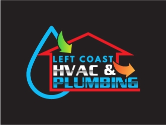 LEFT COAST HVAC & PLUMBING logo design by zenith
