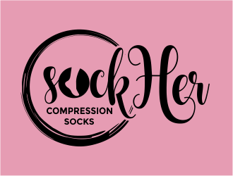 sockHer Compression Socks logo design by Girly