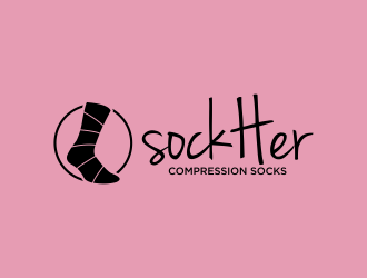 sockHer Compression Socks logo design by RIANW