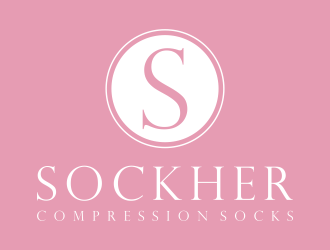 sockHer Compression Socks logo design by ubai popi