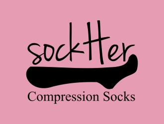 sockHer Compression Socks logo design by scolessi