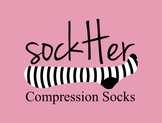 sockHer Compression Socks logo design by scolessi
