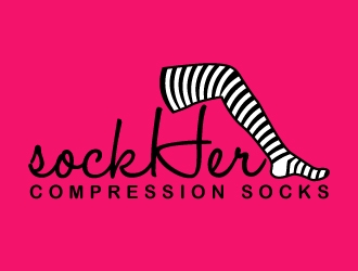 sockHer Compression Socks logo design concepts #25