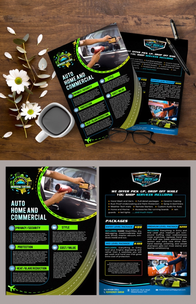 All Around Window Tinting  logo design by Boomstudioz