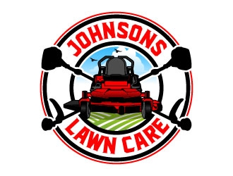 Johnsons Lawn Care logo design by daywalker