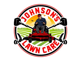 Johnsons Lawn Care logo design by daywalker