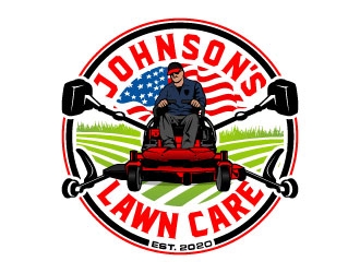 Johnsons Lawn Care logo design by daywalker