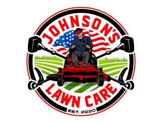 Johnsons Lawn Care logo design by daywalker