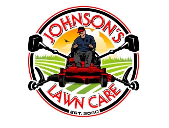 Johnsons Lawn Care logo design by daywalker