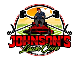 Johnsons Lawn Care logo design by daywalker
