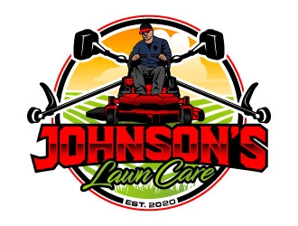 Johnsons Lawn Care logo design by daywalker