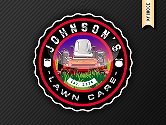 Johnsons Lawn Care logo design by XyloParadise