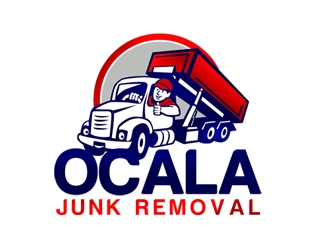 Ocala junk removal  logo design by gilkkj