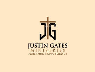 Justin Gates Ministries    Justice | Mercy | Humility   Micah 6:8 logo design by torresace