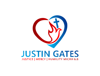 Justin Gates Ministries    Justice | Mercy | Humility   Micah 6:8 logo design by Gwerth