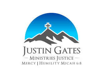 Justin Gates Ministries    Justice | Mercy | Humility   Micah 6:8 logo design by bismillah