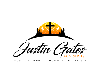 Justin Gates Ministries    Justice | Mercy | Humility   Micah 6:8 logo design by qqdesigns