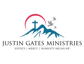 Justin Gates Ministries    Justice | Mercy | Humility   Micah 6:8 logo design by jetzu
