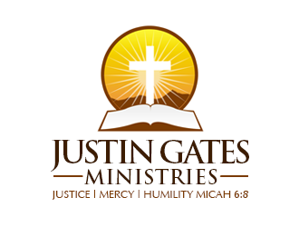 Justin Gates Ministries    Justice | Mercy | Humility   Micah 6:8 logo design by kunejo