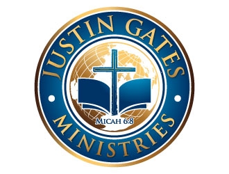 Justin Gates Ministries    Justice | Mercy | Humility   Micah 6:8 logo design by J0s3Ph