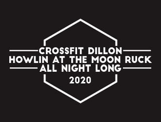 CrossFit Dillon      Howlin at the Moon Ruck. All Night Long. 2020  logo design by kanal