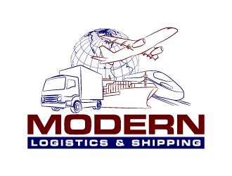 MODERN LOGISTICS & SHIPPING logo design concepts #12