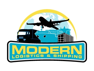 MODERN LOGISTICS & SHIPPING logo design concepts #1