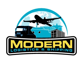 MODERN LOGISTICS & SHIPPING logo design concepts #3
