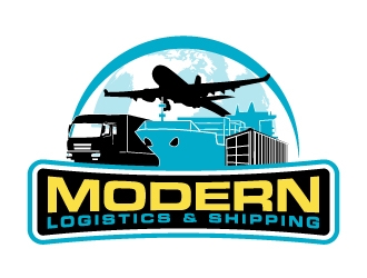 MODERN LOGISTICS & SHIPPING logo design concepts #4