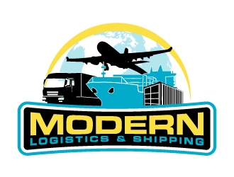 MODERN LOGISTICS & SHIPPING logo design concepts #5