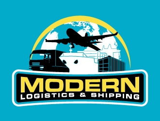 MODERN LOGISTICS & SHIPPING logo design concepts #7