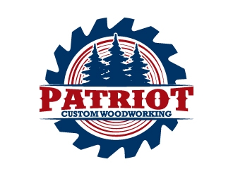 Patriot Custom Woodworking logo design concepts #20