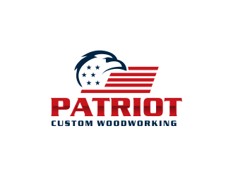 Patriot Custom Woodworking  logo design by oke2angconcept