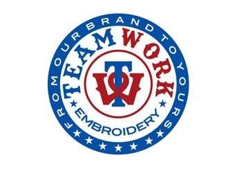 TeamWork Embroidery logo design concepts #1