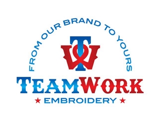 TeamWork Embroidery logo design concepts #3