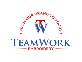 TeamWork Embroidery logo design concepts #6