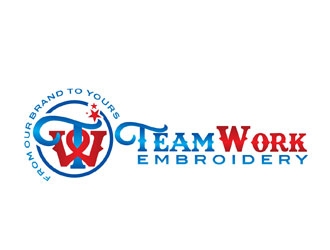 TeamWork Embroidery logo design concepts #7