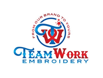 TeamWork Embroidery logo design concepts #9