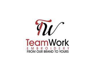 TeamWork Embroidery logo design concepts #12