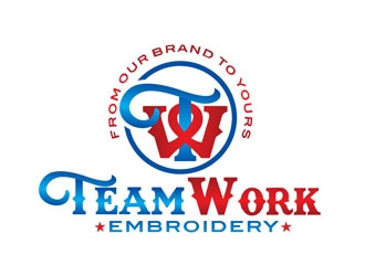 TeamWork Embroidery logo design concepts #24