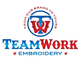 TeamWork Embroidery logo design concepts #2