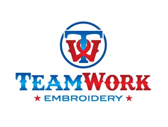 TeamWork Embroidery logo design concepts #4
