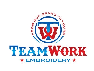 TeamWork Embroidery logo design concepts #10